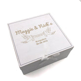 Personalised Vintage Style Wedding wooden Memories Keepsake Box - ukgiftstoreonline