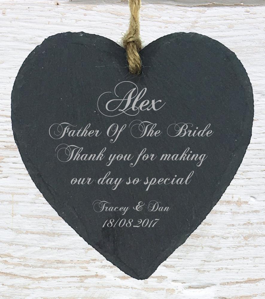Personalised Wedding Gift Slate Wedding Favour Bridesmaid Maid Honour - ukgiftstoreonline