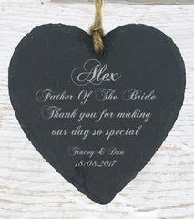 Personalised Wedding Gift Slate Wedding Favour Bridesmaid Maid Honour - ukgiftstoreonline