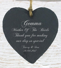 Personalised Wedding Gift Slate Wedding Favour Bridesmaid Maid Honour - ukgiftstoreonline