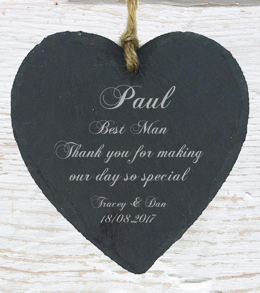 Personalised Wedding Gift Slate Wedding Favour Bridesmaid Maid Honour - ukgiftstoreonline