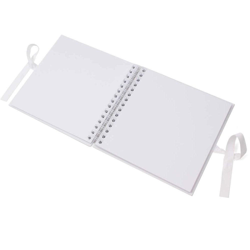 Personalised White Baptism Scrapbook Photo Album or Guest Book - ukgiftstoreonline