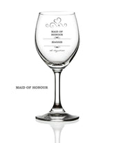 Personalised Wine Glass Wedding Favour Gift Bridesmaid Maid Honour - ukgiftstoreonline
