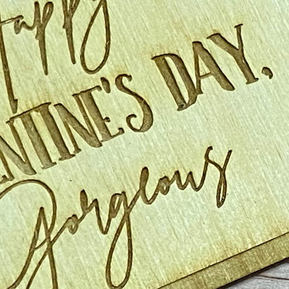 Personalised Wooden Valentines Day Gift Tag - ukgiftstoreonline
