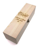 Personalised Wooden Wine Bottle Box, Engraved Congratulations Gift - ukgiftstoreonline