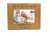 Personalised Worlds Best Grandparents Gift Wooden finish Photo Frame - ukgiftstoreonline