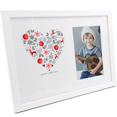 Personalised Merry Christmas Heart Design Photo Frame