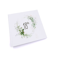 Personalised 18th Birthday Photo album Gift With Botanical Design