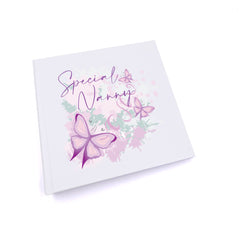 Personalised Special Nanny Pink & Purple Butterfly Gift Photo Album