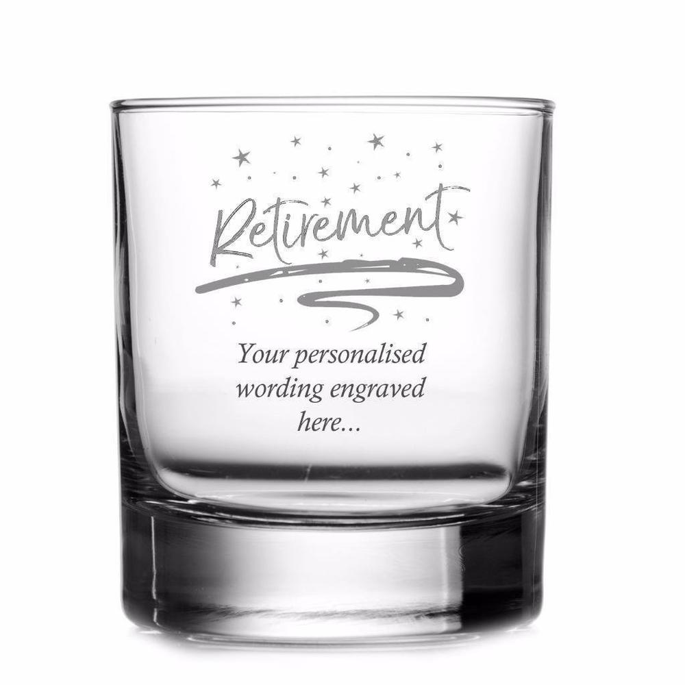 Retirement Sentiment Personalised Engraved whiskey Glass Personalised Whiskey Glass ukgiftstoreonline