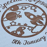 Rocket and planets Personalised Baby Boy Blue Memories Keepsake Box - ukgiftstoreonline