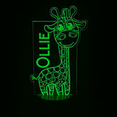 Personalised Giraffe Design Gift Lamp Night Light Kids Bedroom