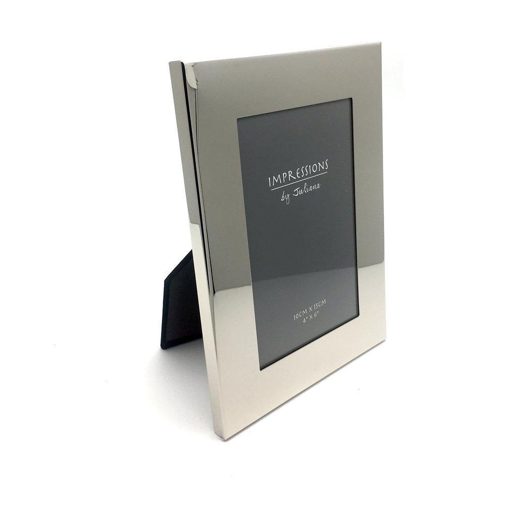 Shiny Nickel Plated Finish Photo Frame 4" x 6" - ukgiftstoreonline