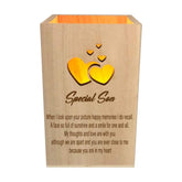 Son Remembrance Memorial Sentiment LED Tealight Holder Keepsake - ukgiftstoreonline