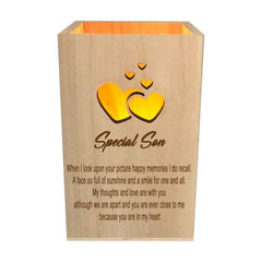 Son Remembrance Memorial Sentiment LED Tealight Holder Keepsake - ukgiftstoreonline
