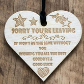 Sorry You Are Leaving Boss Friends Manager Work Colleagues Gift Heart - ukgiftstoreonline