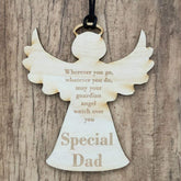 Special Dad Guardian Angel Wooden Plaque Gift - ukgiftstoreonline