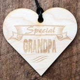 Special Grandpa Wooden Hanging Heart Plaque Gift - ukgiftstoreonline