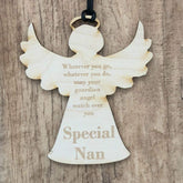 Special Nan Guardian Angel Wooden Plaque Gift - ukgiftstoreonline