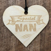 Special Nan Wooden Heart Plaque Gift - ukgiftstoreonline