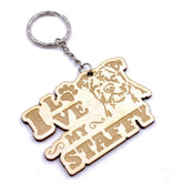 Staffy Dog keyring or Bag Charm Gift - ukgiftstoreonline
