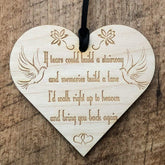 Stairway to heaven remembrance memorial Heart Wooden Plaque Gift - ukgiftstoreonline
