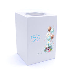 Personalised 50th Birthday Gifts For Him Tea Light Holder