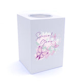 Personalised Special Gran Pink and Purple Butterfly Gift Tea Light Holder