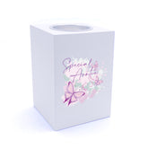 Personalised Special Auntie Pink & Purple Butterfly Gift Tea Light Holder