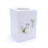 Personalised 21st Birthday Botanical Design Tea Light Holder Gift