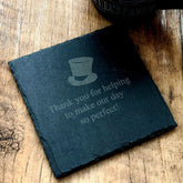 Thank you Best Man Slate Coaster Gift - ukgiftstoreonline