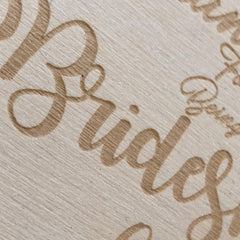 Thank You Bridesmaid Wooden Hanging Heart Wedding Plaque Gift - ukgiftstoreonline