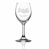 Thank You Sentiment Personalised Engraved Wine Glass - ukgiftstoreonline