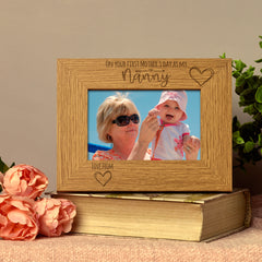 Personalised First Mothers Day as a Nanny Photo Frame Landscape