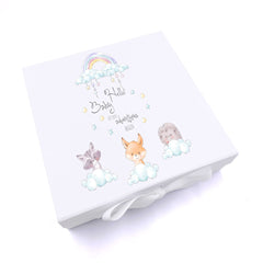 ukgiftstoreonline Personalised Hello Baby Let Our Adventures Begin Keepsake Memory Box Gift