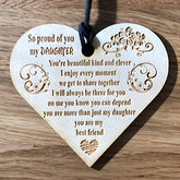 ukgiftstoreonline Daughter Engraved Wooden Plaque - ukgiftstoreonline