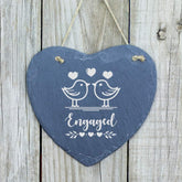 ukgiftstoreonline Engagement Gift Large Slate Heart Plaque - ukgiftstoreonline