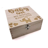 ukgiftstoreonline Engraved Wooden Baby Girl Special Keepsake Box or Photo Box Gift - ukgiftstoreonline