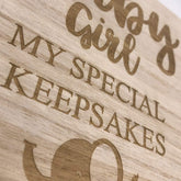 ukgiftstoreonline Engraved Wooden Baby Girl Special Keepsake Box or Photo Box Gift - ukgiftstoreonline