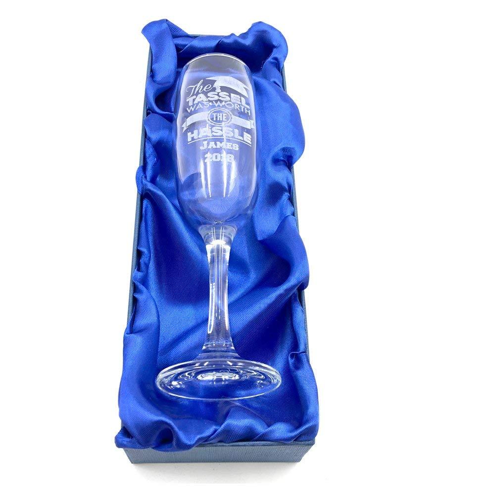 ukgiftstoreonline Graduation Gift - The Tassel Was Personalised Champagne Flute - ukgiftstoreonline