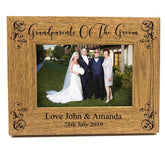 ukgiftstoreonline Grandparents Of The Groom Personalised Wooden Photo Frame Gift - ukgiftstoreonline