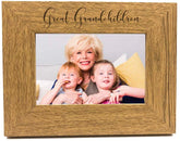 ukgiftstoreonline Great Grandchildren Engraved Wooden finish Photo Frame - ukgiftstoreonline