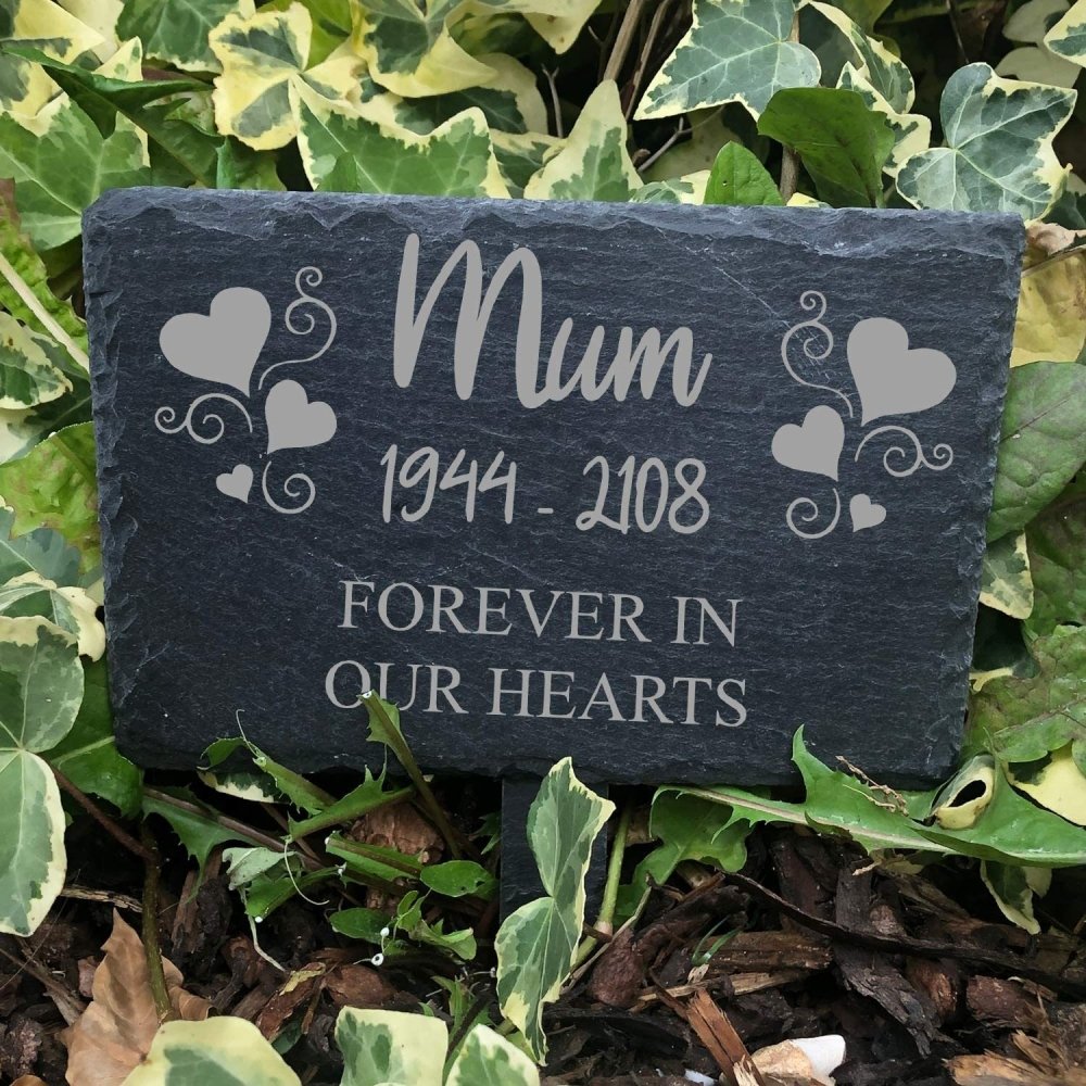 ukgiftstoreonline Memorial Plaque Personalised Engraved Grave Stone Slate Marker Headstone - ukgiftstoreonline