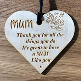 ukgiftstoreonline Mum Gift Thanks For All That You Do Wooden Plaque Gift - ukgiftstoreonline