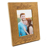 ukgiftstoreonline No Words Necessary Between Hearts Love Wooden Photo Frame Gift Photo Frame ukgiftstoreonline 4 x 6 Inch
