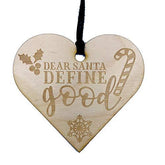 ukgiftstoreonline Novelty Christmas Dear Santa Define Good Wooden Plaque Gift - ukgiftstoreonline