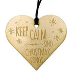 ukgiftstoreonline Novelty Christmas Keep calm Sing Songs Wooden Plaque Gift - ukgiftstoreonline