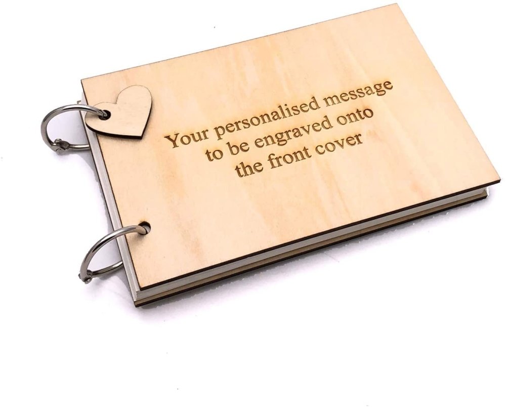 ukgiftstoreonline Personalised Any Engraving Scrap Book Photo Album Guest Book - ukgiftstoreonline