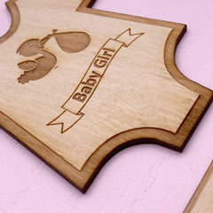 ukgiftstoreonline Personalised Baby Girl Pink Keepsake Memories Box Romper Design - ukgiftstoreonline