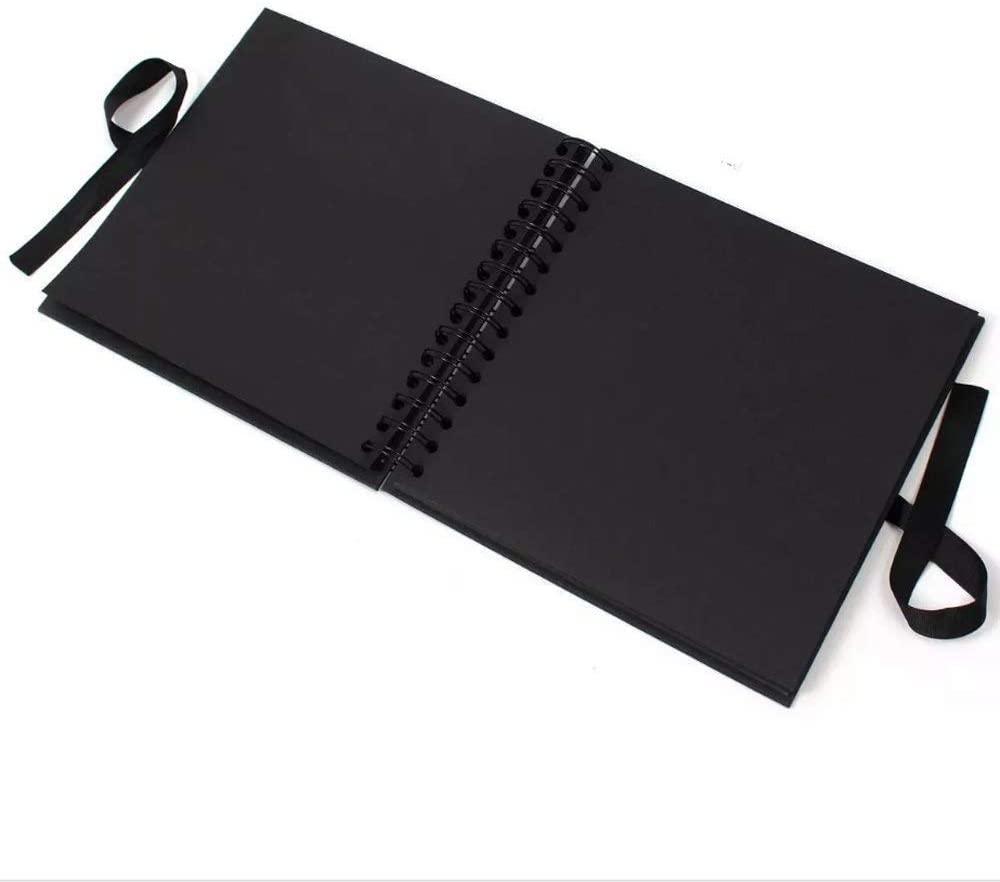 ukgiftstoreonline Personalised Black Wedding Guest Book Wooden Engraving Mr and Mrs - ukgiftstoreonline